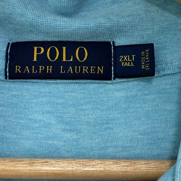 Polo Ralph Lauren Men's Teal Cotton Viscose Quarter Zip Pullover Size 2XLT Tall - Picture 5 of 8